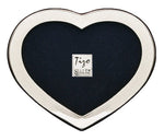 Tizo Design Sterling Silver Heart Frame, 4 x 6—features a heart-shaped sterling silver border, black inner background, and “Tizo Silver Sterling” label at the center.