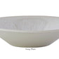 The Jars Vuelta White Pearl Collection soup plate features a textured interior and elegant perle glaze, shown against a plain background.