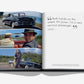 Open book from Assouline’s "James Bond Cars" shows three film stills of a black convertible car chase and the quote: "Both hands on the wheel, Mr Jones. I'm a very nervous passenger." by James Bond.