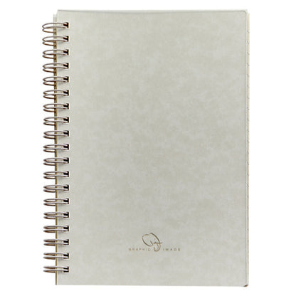 The Graphic Image Spiral Notebook Refill, 7”, features premium paper, a plain light gray cover, and a small logo near the bottom center.