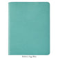 The Graphic Image 9" Leather Notebook, featuring a textured refillable cover in robin’s egg blue, is displayed closed against a white background.