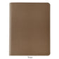 The Graphic Image 7" Leather Notebook, featuring closed taupe leather with visible edge stitching, is displayed against a white background—an ideal companion for capturing your ideas.