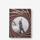 The "James Bond Trilogy with Slipcase" by Assouline features stylish cover art of a man with a car and spiral design. A perfect collector’s piece for James Bond fans and an ideal addition to any coffee table book collection.