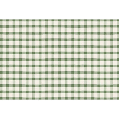 Add a timeless touch to your table with the Hester & Cook Dark Green Painted Check Rectangle Placemat, featuring a classic green and white gingham pattern with evenly spaced horizontal and vertical lines—perfect as a stylish placemat or placemat pad.