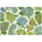 Blue and green hydrangea flowers with leafy accents from Hester & Cook's Hydrangea Collection, arranged on a white background—ideal for adding elegance to your table setting.