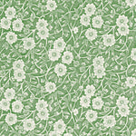 The Calico Napkin Collection by Hester & Cook features a seamless green pattern of scrolling flowers and leaves in detailed line art—ideal for decorative projects or stylish napkins.