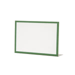 The Hester & Cook Frame Place Cards are blank white cards with a green border, standing upright on a white background—ideal for use as buffet or charcuterie board labels.