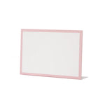 The Hester & Cook Frame Place Cards are blank, rectangular cards with pink borders that stand upright against a white background—ideal for buffet labels or place cards.