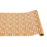 The Paper Runner Collection by Hester & Cook features stylish, geometric-patterned table runners on a white background—ideal as a statement piece to enhance your dining space.