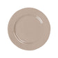 The Puro Taupe Dinnerware Collection by Juliska features a versatile taupe ceramic plate with a smooth surface, ideal for creating a stylish table setting on any occasion.