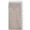 Shell Edge Napkin Set - Gray & White