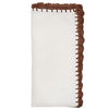 Shell Edge Napkin Set - White & Brown (Dark Brown)