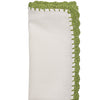 Shell Edge Napkin Set - White & Green