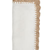 Shell Edge Napkin Set - White & Natural (Light Beige)