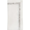 Impression Napkin Set - White & Silver