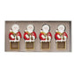 A gift box containing four Kim Seybert Santa Napkin Rings.