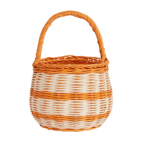 Rattan Tulip Basket - Nude – Olli Ella USA