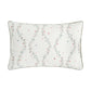 The Botanical Berries Bedding Collection by Gooselings features a rectangular white children’s pillow with a floral vine pattern of red and blue berries, finished with dark piping—ideal for sweet dreams.