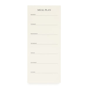 The Sugar Paper Magnetic ‘Meal Plan’ Notepad features sections for each day of the week, from Monday through Sunday, on a clean white background—perfect for planning weekly dinners and keeping your schedule organized.