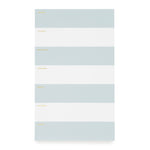 The Sugar Paper Blue Striped Weekly Pad helps you efficiently organize your schedule with days of the week labeled from Monday to Sunday on the left, featuring a blue striped and white design.