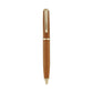 The Graphic Image Leather Wrapped Pen Collection features a brown and gold ballpoint pen with a gold clip, displayed vertically on a white background—a refined gift for writers.