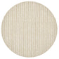 The Kim Seybert Herringbone Placemat features a round beige design with a subtle herringbone pattern and textured polyvinyl surface, ideal for spring and summer dining.
