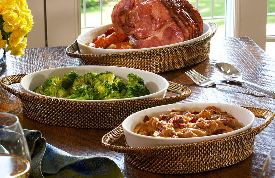 Oval Stoneware Roaster and Basket Collection - Thumbnail 2