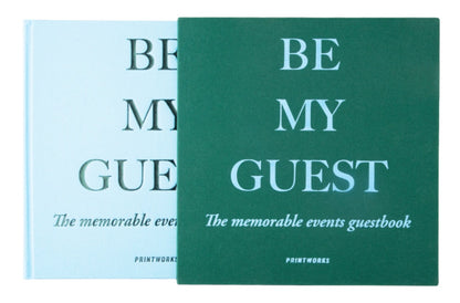 The PrintWorks Guest Book in Green and Blue is perfect for capturing cherished memories and enhancing your home decor, with a stylish hardcover design ideal for memorable events.