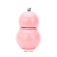 A round, glossy pale pink salt and pepper mill from the Addison Ross Chubbie Collection with a ceramic mechanism and top knob is shown on a white background. "Pale Pink" appears below it.