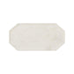 The Aila Serving Tray by Blue Pheasant is a rectangular white Italian marble tray with beveled corners and a slightly raised edge, displayed on a plain background.