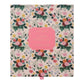 The Riffle Paper Co. Dahlia Collection stationery set features pink, green, and yellow floral designs with a central pink label accented by gold text.