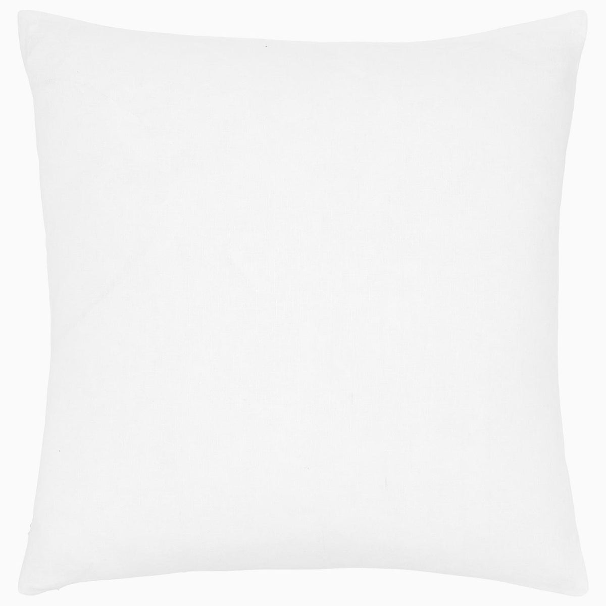The Ankur Azure Pillow by John Robshaw, crafted from soft cotton linen and featuring a hidden zipper closure, is shown against a white background.