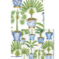 Caspari’s Potted Palms White Collection features green palm illustrations in blue and white vases on two overlapping panels. Eco-friendly with FSC-certified, biodegradable designs—ideal for sustainable spaces.