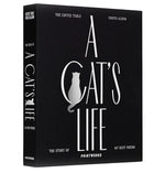 The PrintWorks Photo Album A Cat's Life is a black hardcover pet memory book featuring a cat silhouette on the cover—ideal as a cat photo album or coffee table photo album.