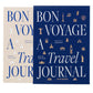 Capture every adventure with PrintWorks’ Bon Voyage Travel Journals—available in beige or navy blue, each featuring gold and white travel-themed illustrations. Perfect companions for your journeys!.