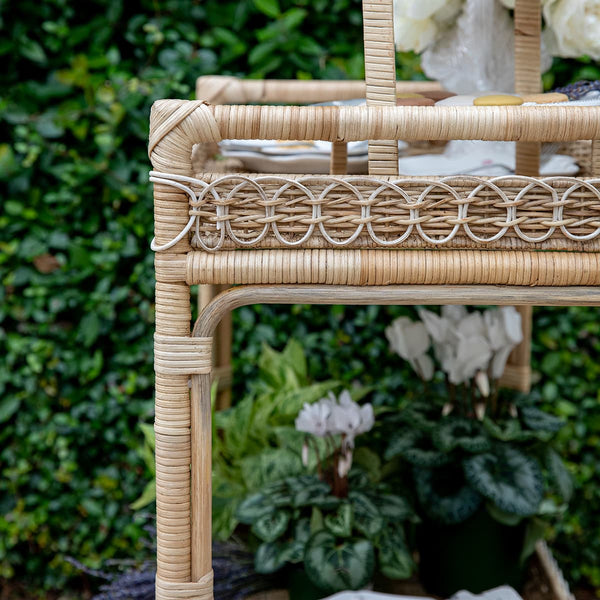 Juliska Provence Rattan Bar Cart - Thumbnail 4