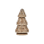 The Provence Holiday Rattan Tree Collection by Juliska showcases a stylized rattan Christmas tree with layered sections and a round base—an artisan-crafted piece ideal for rustic holiday décor, displayed on a plain white background.