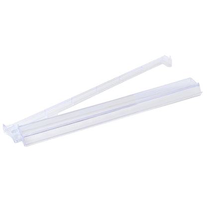 The Open Acrylic Mahjong Rack and Pusher Set by Oh My Mahjong—perfect for organizing your Mahjong accessories. Features a transparent design, ideal for pairing with other sets. Shown open on a white background.