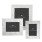 Three nickelplated Reflective Frame Nickel Collection picture frames from Michael Aram, each in a different size and featuring a branded "Michael Aram" placeholder at the center.