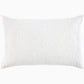 Rectangular white pillow from the John Robshaw Hand-Stitched Bedding Collection, featuring a textured woven pattern and crafted from soft cotton voile, shown against a plain white background.
