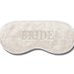 Enjoy a restful night with the Slip Silk Sleep Mask in ivory, adorned with a delicate floral pattern and "BRIDE" beautifully embroidered on the front.