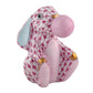Herend’s Bubble Gum Bunny is a collectible porcelain figurine featuring a pink pattern, gold accents, blue inner ears, and a pink bubblegum bubble—an enchanting decorative piece with timeless charm.