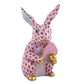 Herend Pickleball Bunny: A porcelain figurine of a pink and white rabbit with gold accents, holding a pink pickleball paddle and ball—a charming decorative accent with timeless appeal.