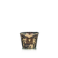 The Baobab Collection Sacred Trees Mankono Candle by Baobab, featuring a gold and black container inspired by African textile prints, is displayed on a white background.