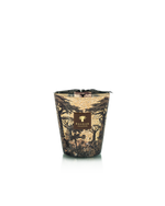 The Baobab Collection Sacred Trees Mankono Candle by Baobab is a decorative scented candle in a glass container, featuring an African savannah design with trees and animals inspired by African textile prints.