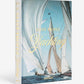 The Assouline book "Saint Tropez Yachting" showcases the vibrant Mediterranean sailing essence, with a cover image of sailboats gliding under a blue sky, reminiscent of the iconic Voiles de Saint-Tropez.