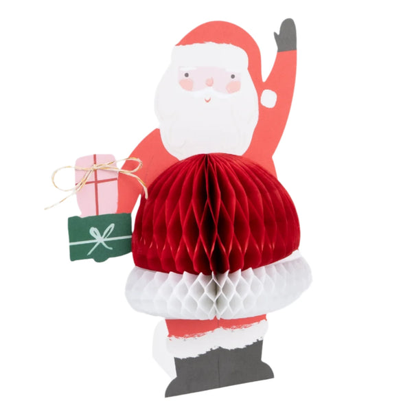 Meri Meri Honeycomb Santa Stand Up Card