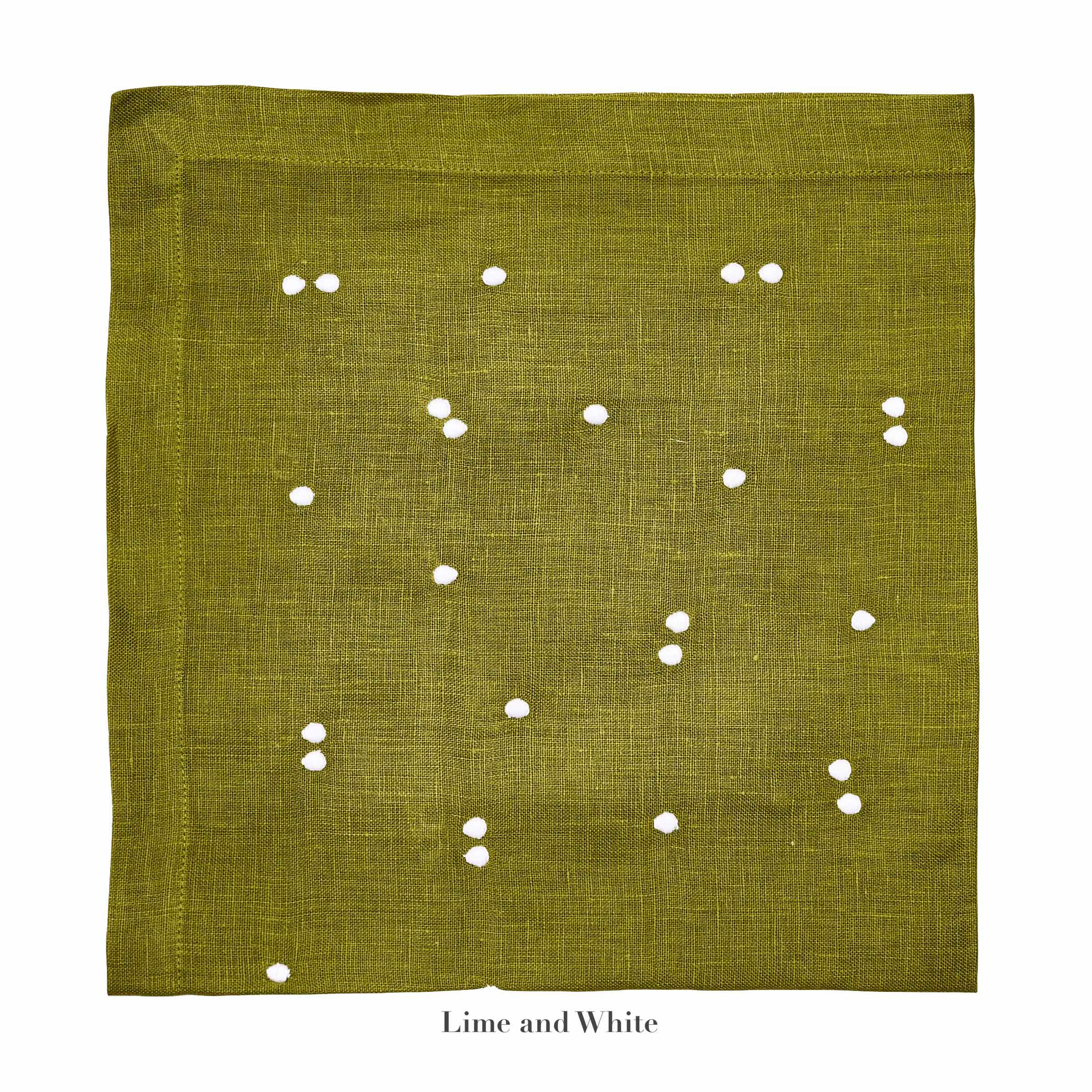 Deborah Rhodes Scatter Dots Embroidered Napkin - Thumbnail 4