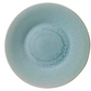 The Jars Vuelta Ocean Blue Collection plate features a round, light blue ceramic design with a raised rim and speckled texture—timelessly elegant for serving fruit cups or desserts.