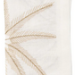 The Kim Seybert Palm Coast Napkin Set features folded white cloth napkins with gold embroidered palm fronds—an elegant accent for your coastal dining table.